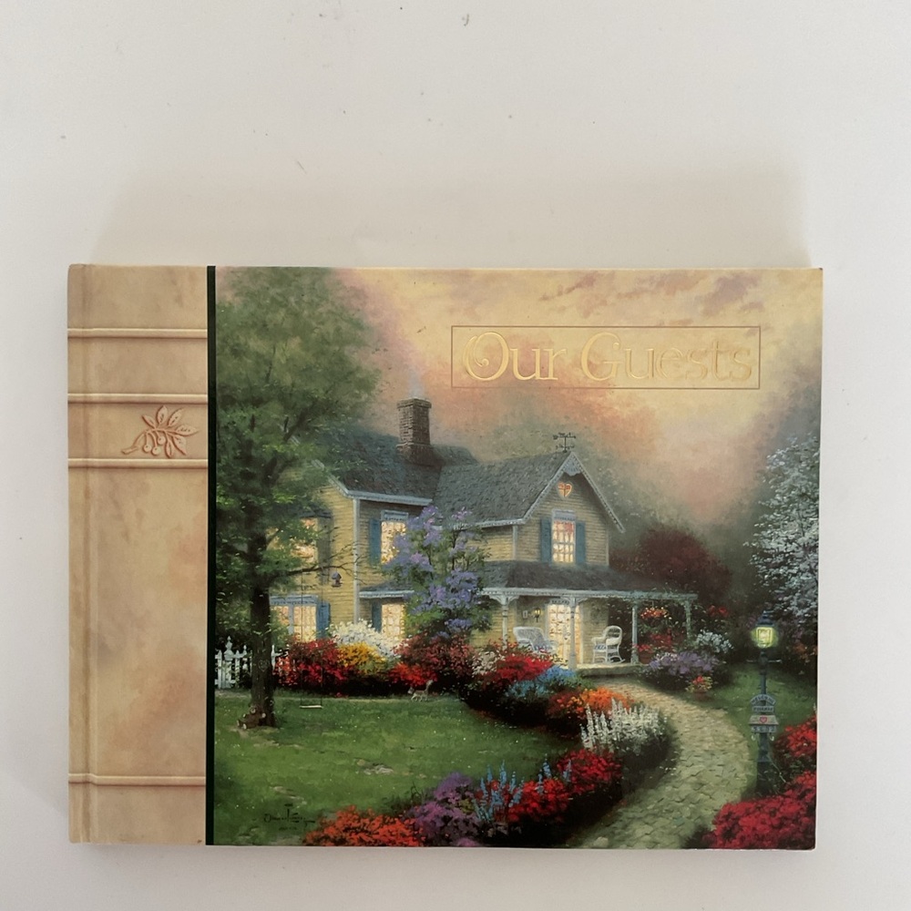Thomas Kinkade Harvest House Guest Book NWT